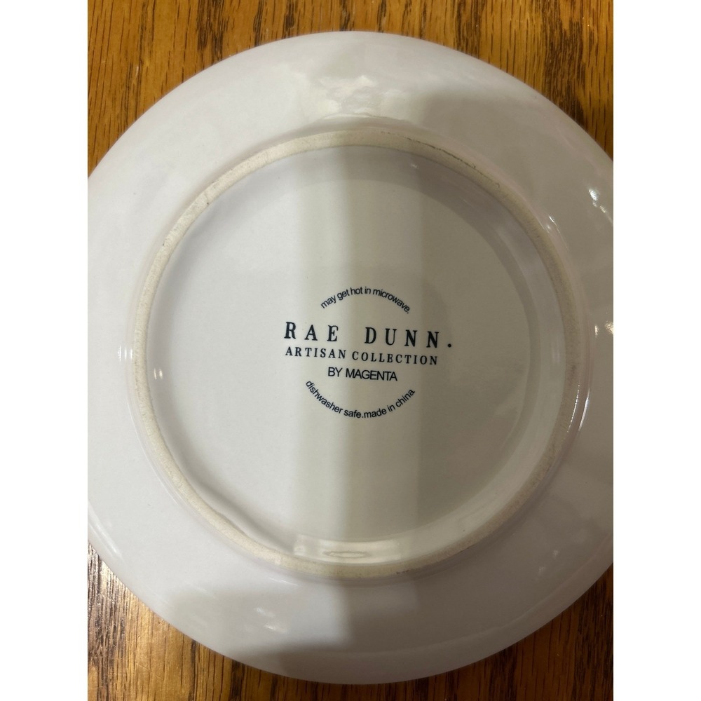 Rae Dunn July 4 2018 Appetizer Plates Set of 4 Patriotic Flag Stars Fireworks - Picture 7 of 9